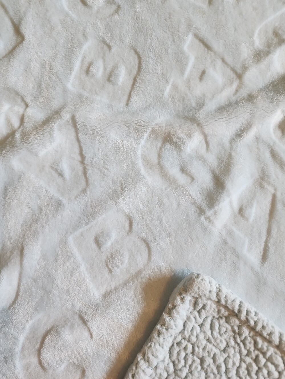 Little Beginnings ABC Baby Alphabet Blanket -Plush BLUE  Embossed